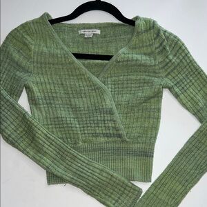 American Eagle Outfitters Sage V-Neck Sweater